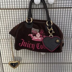 Rare Juicy Couture Brown and Pink Purse in Great Condition!